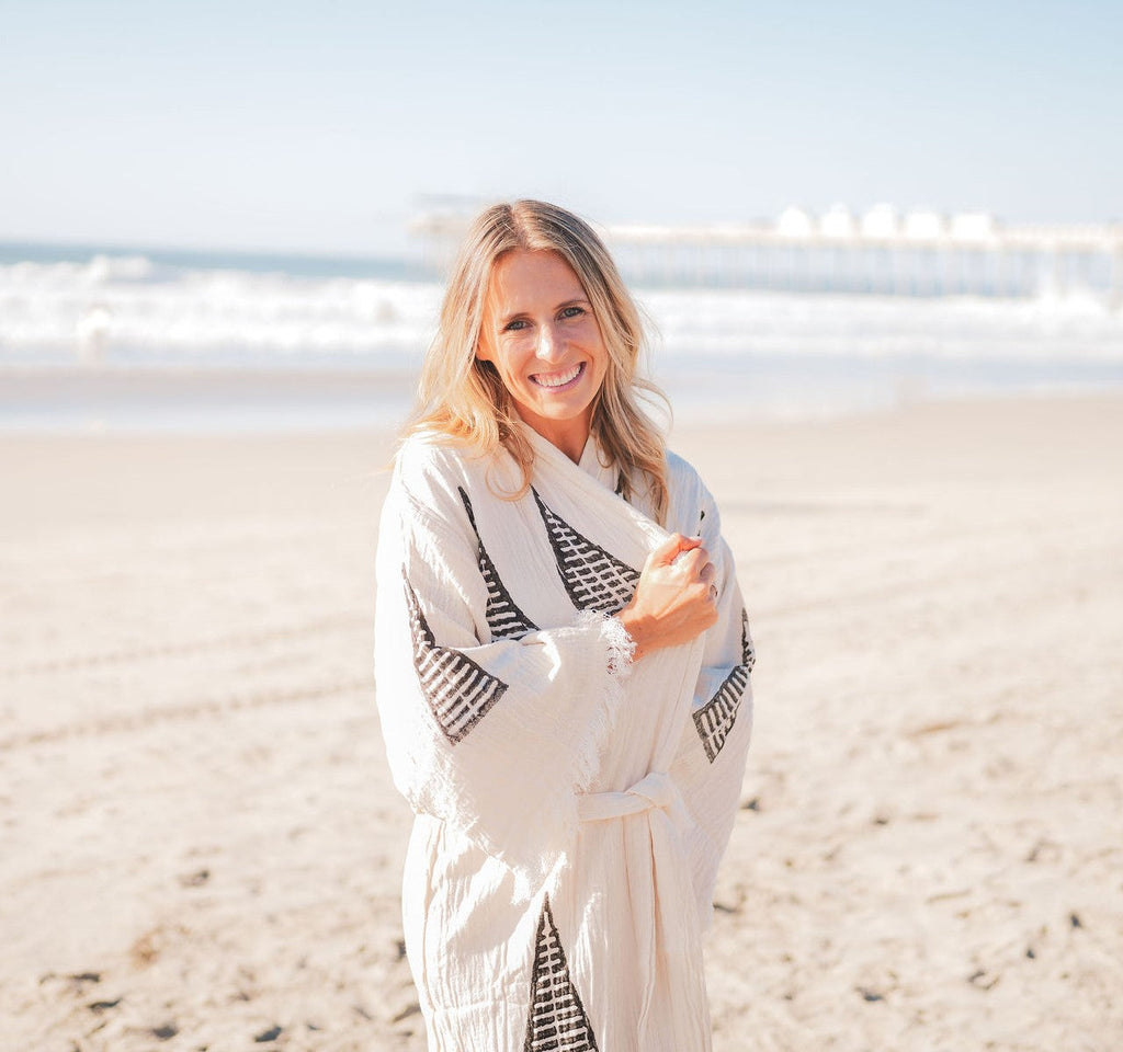 Turkish Cotton Muslin Kimono Robe – 100% Turkish Cotton Muslin Unisex Kimono Bathrobe (One Size)