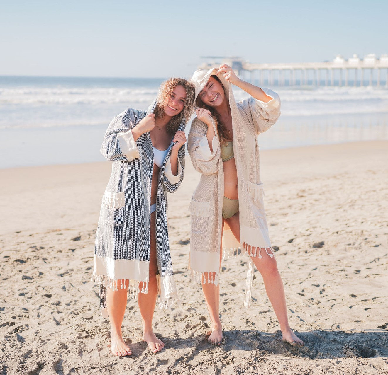 Chevron Cotton Turkish Bathrobe – 100% Turkish Cotton Chevron Weave Unisex Robe (S/M, L/XL)