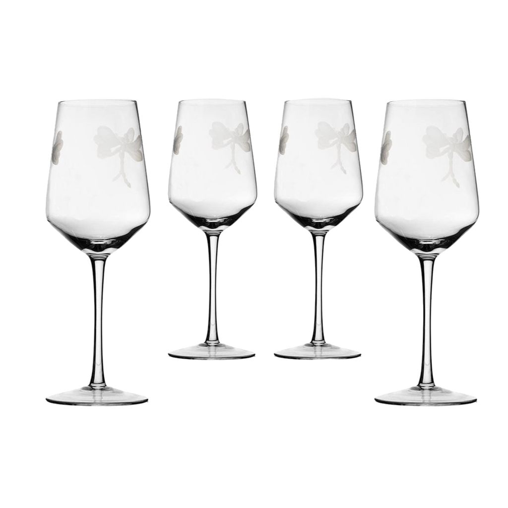 Stemmed Dragonfly Wine Glasses For White and Red Wine