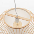 NNEDSZ Natural Woven Bamboo Sphere Pendant Lamp Hanging Light Bell Shade Boho Tropical