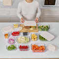 Container Culture 8-Piece Airtight Glass Food Storage Containers with Lids, 4 x 57.5oz - Vanilla Mist