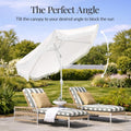 NineFoot Fringe Market Patio Umbrella BrightWhite UPF50
