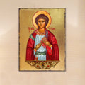 Saint Stephen Wooden Gold Plated Religious Christian Sacred Icon - Inspirational Icon Decor - 85056