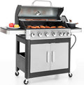 Six Burner Propane Grill Porcelain Enamel CastIron