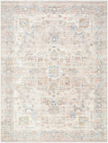 Kehea Beige Medallion Machine Woven Polypropylene Washable Area Rug