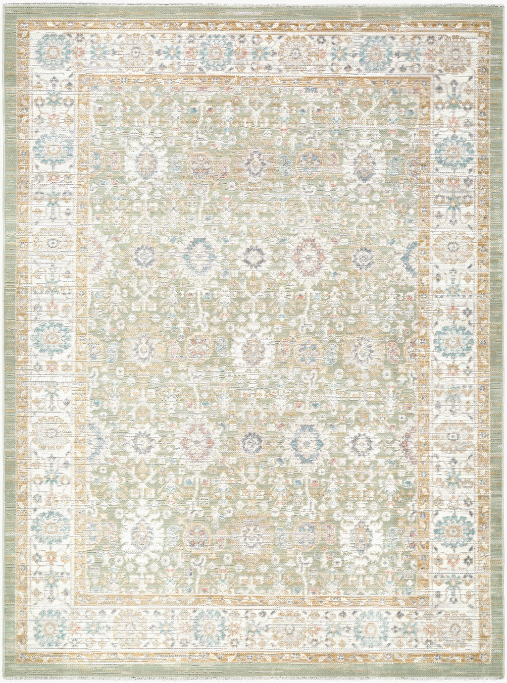 Royoi Sage Persian Machine Woven Polypropylene Washable Area Rug