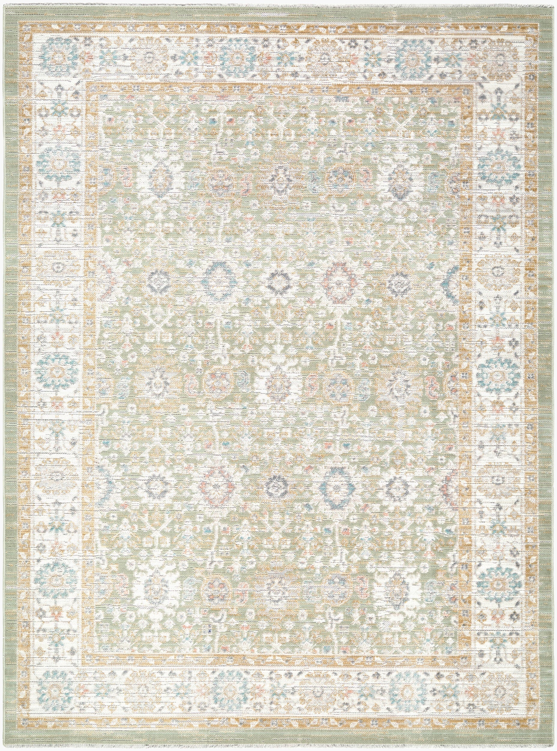 Royoi Sage Persian Machine Woven Polypropylene Washable Area Rug