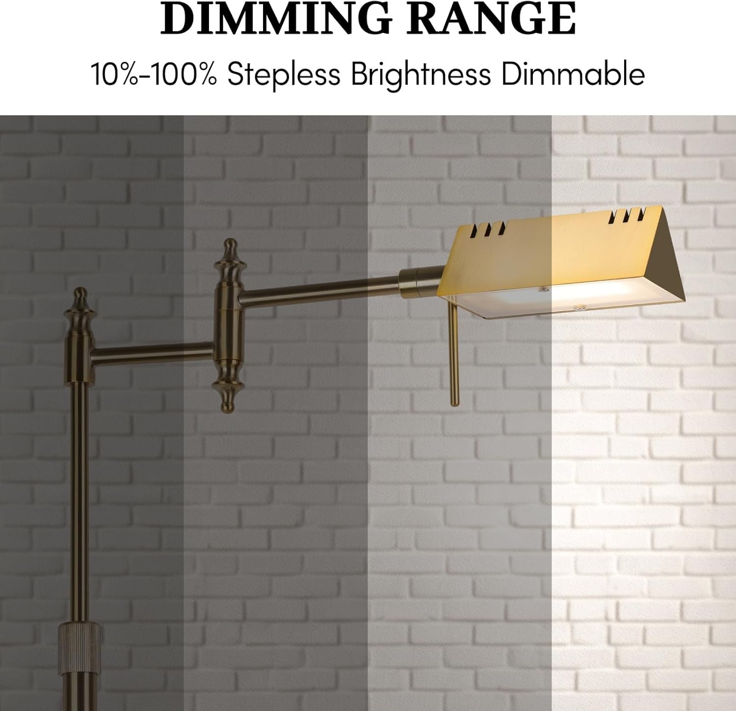 Dimmable LED Pharmacy Floor Lamp Height Adjustable