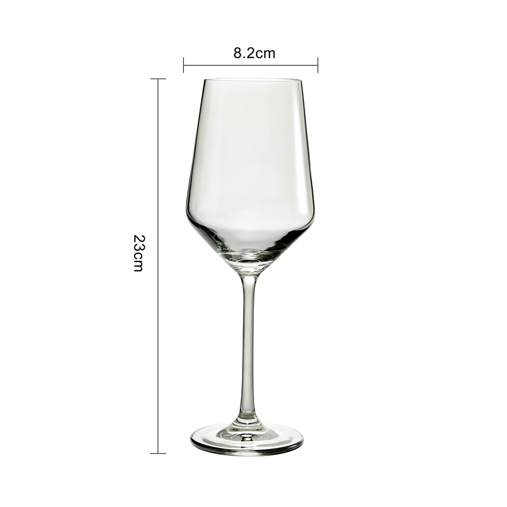 Colored Wine Glass Set, 12oz Glasses Set of 6 (Smoke Grey)