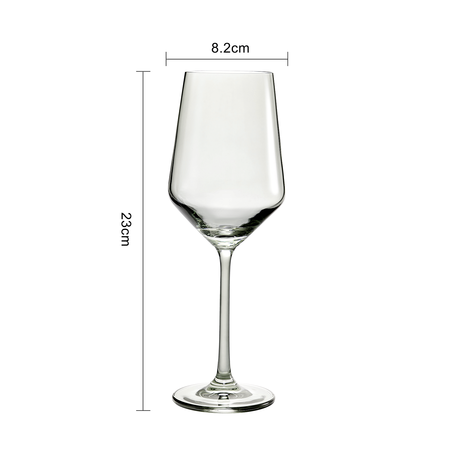 Colored Wine Glass Set, 12oz Glasses Set of 6 (Smoke Grey)