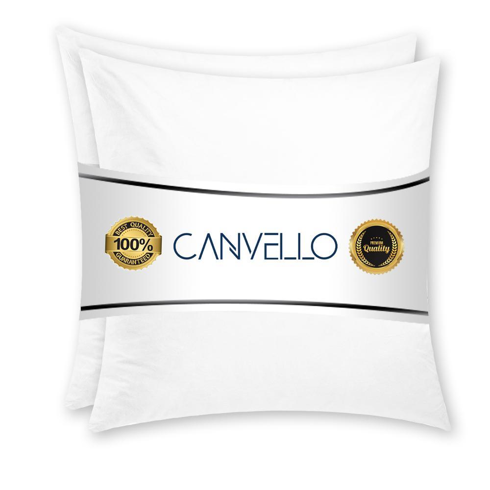 Canvello Decorative Pillow inserts , Throw Pillow Insert Down-Feather fill for extra fluff with 233 thread count-100% cotton cover- Quality Checked in U.S.A