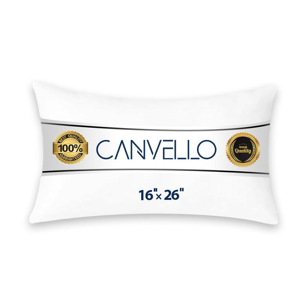 Canvello Decorative Pillow inserts , Throw Pillow Insert Down-Feather fill for extra fluff with 233 thread count-100% cotton cover- Quality Checked in U.S.A