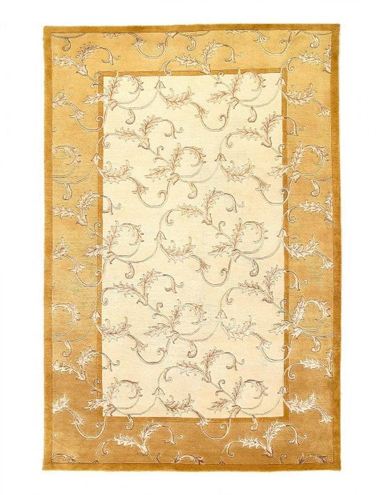 Canvello Fine Hand Knotted silk & wool Modern rug 6'3'' X 9'5''