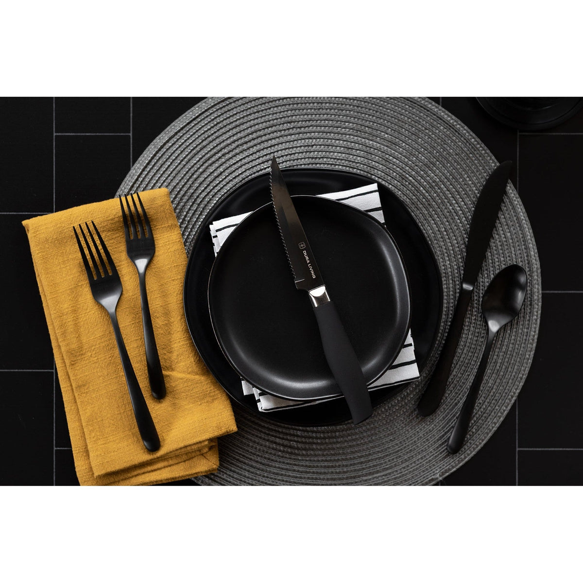 Titan Set of 4 Steak Knives - Black