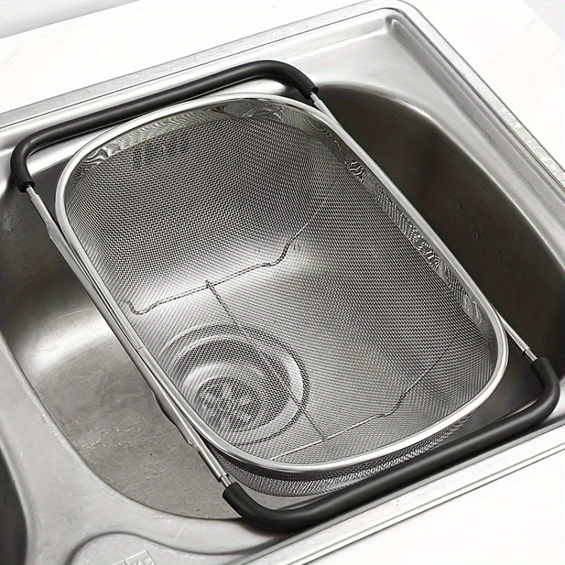 Adjustable Stainless Steel Sink Colander Rack
