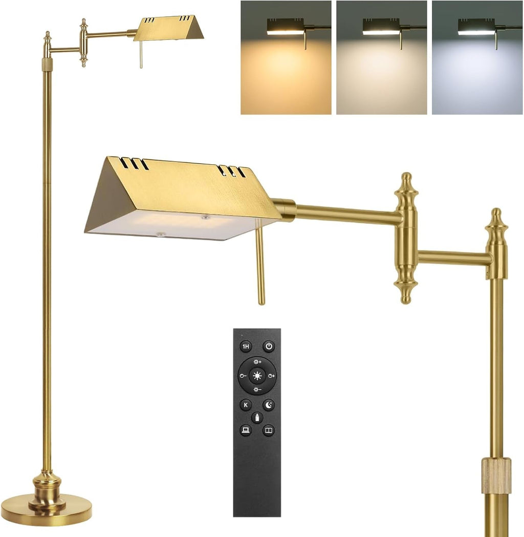 Dimmable LED Pharmacy Floor Lamp Height Adjustable