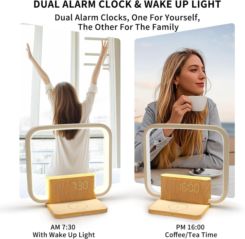 Sunrise Alarm Clock With Wireless Charging Night lamp