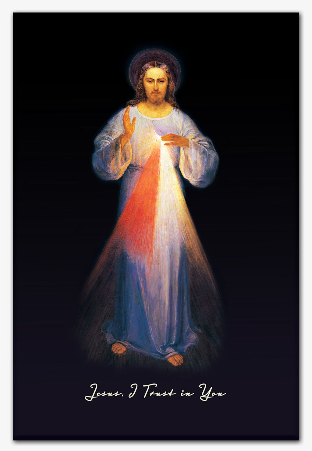 Original Divine Mercy Painting on Stretched Canvas - Medium