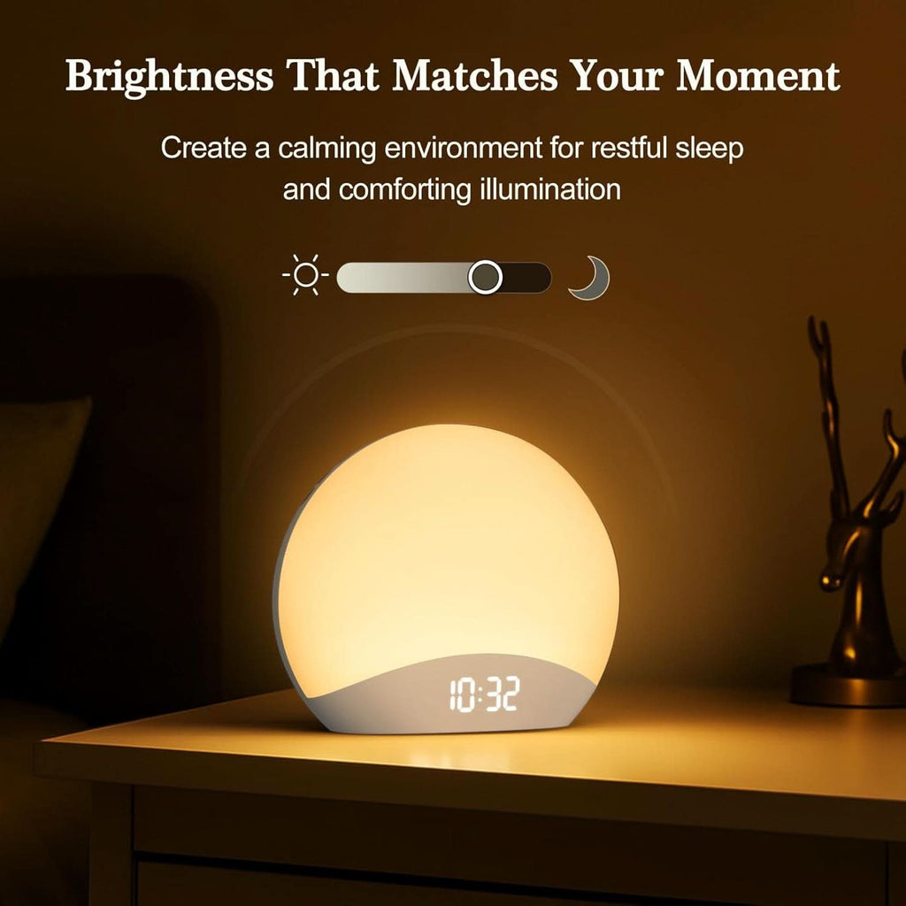 Sunrise Alarm Clock With Dimmable Night Light And White Noise