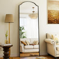 Arched Full-Length Mirror With Scalloped Edges 65-Inch
