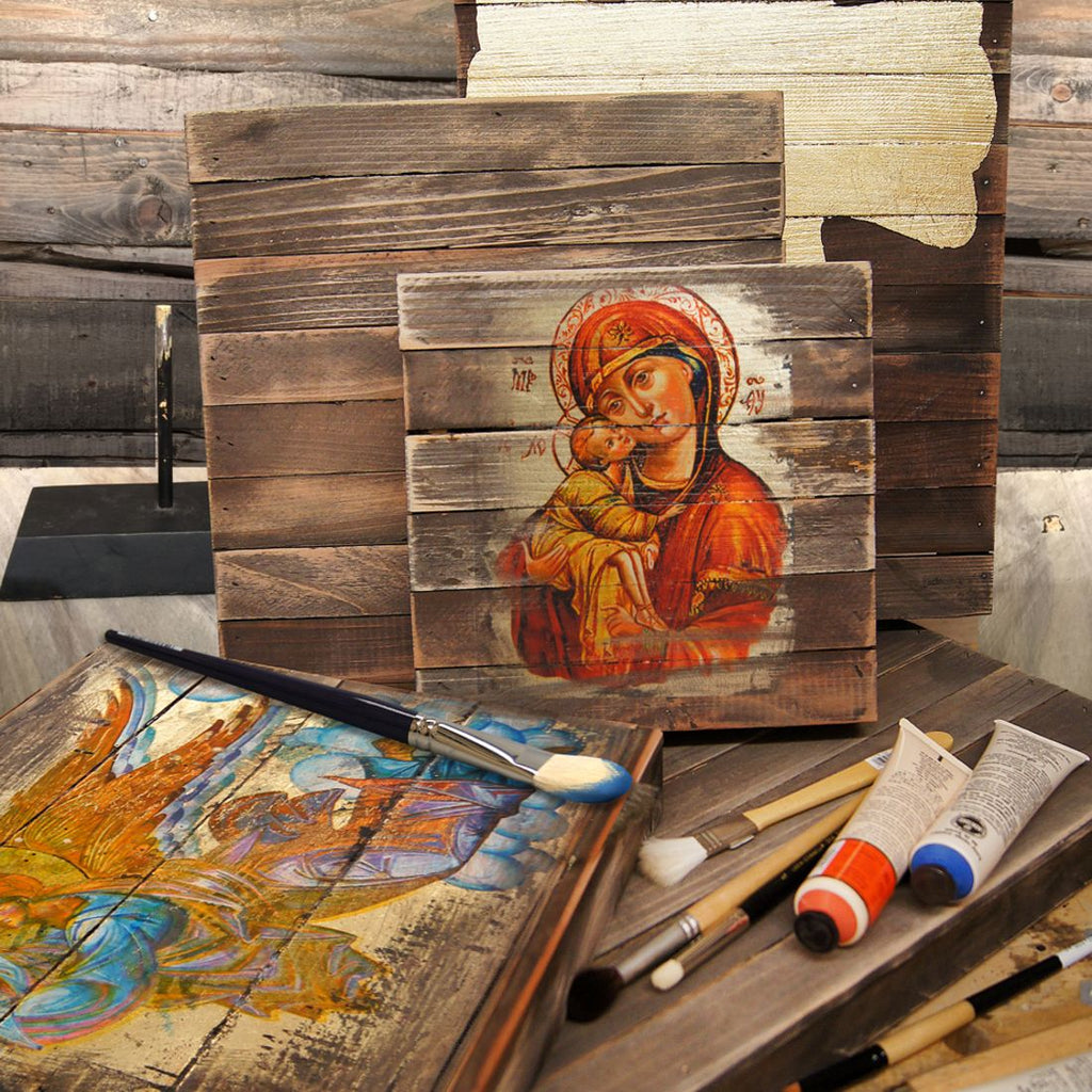 Jesus Wooden Gold Plated Religious Christian Sacred Icon - Inspirational Icon Decor - 86051