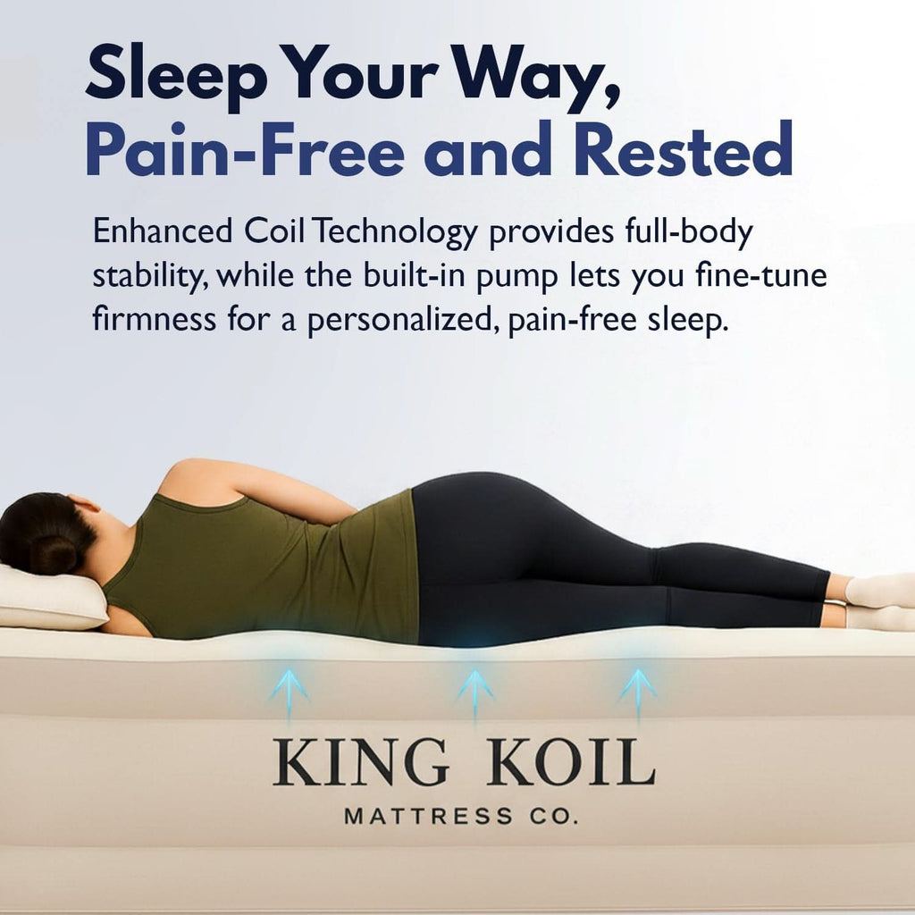 Queen Air Mattress With Integrated Pump Waterproof