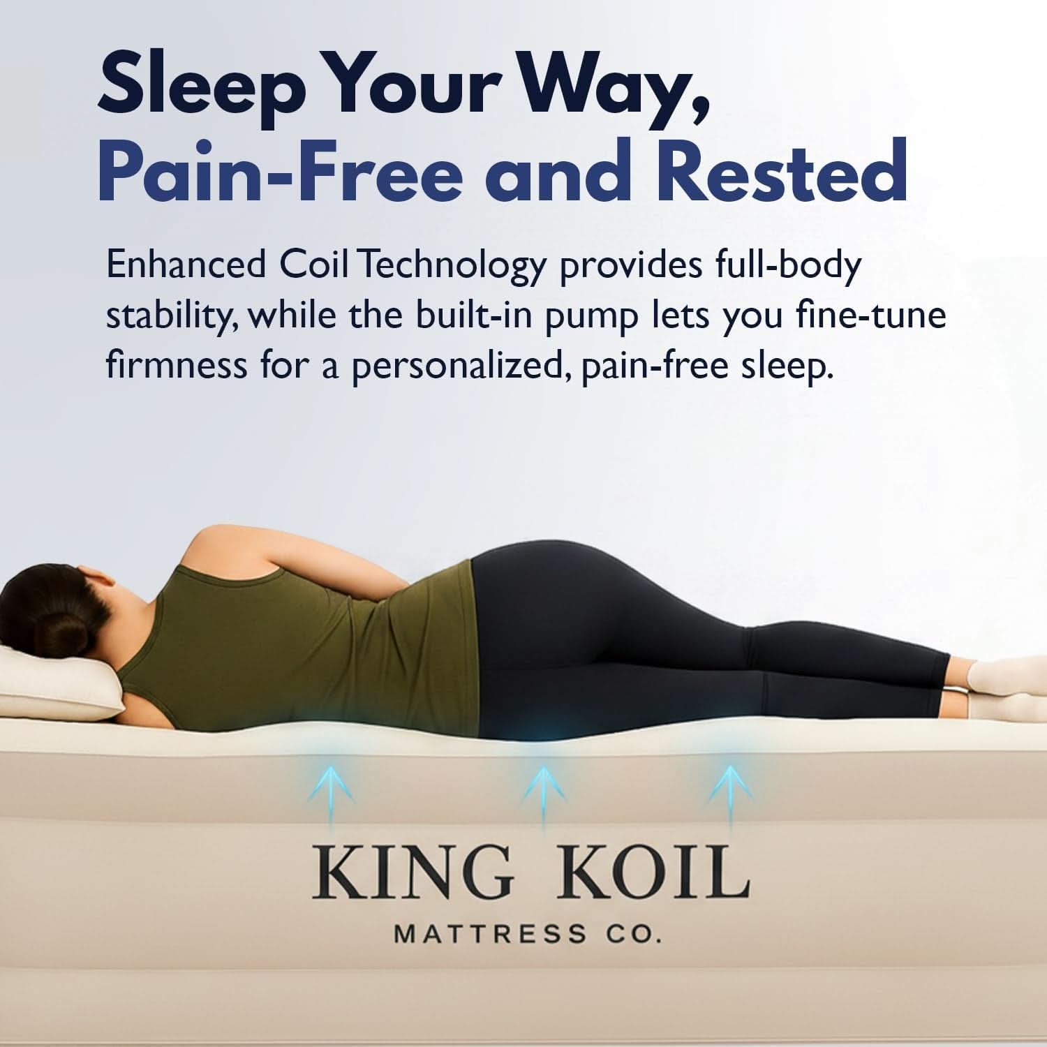 Queen Air Mattress With Integrated Pump Waterproof