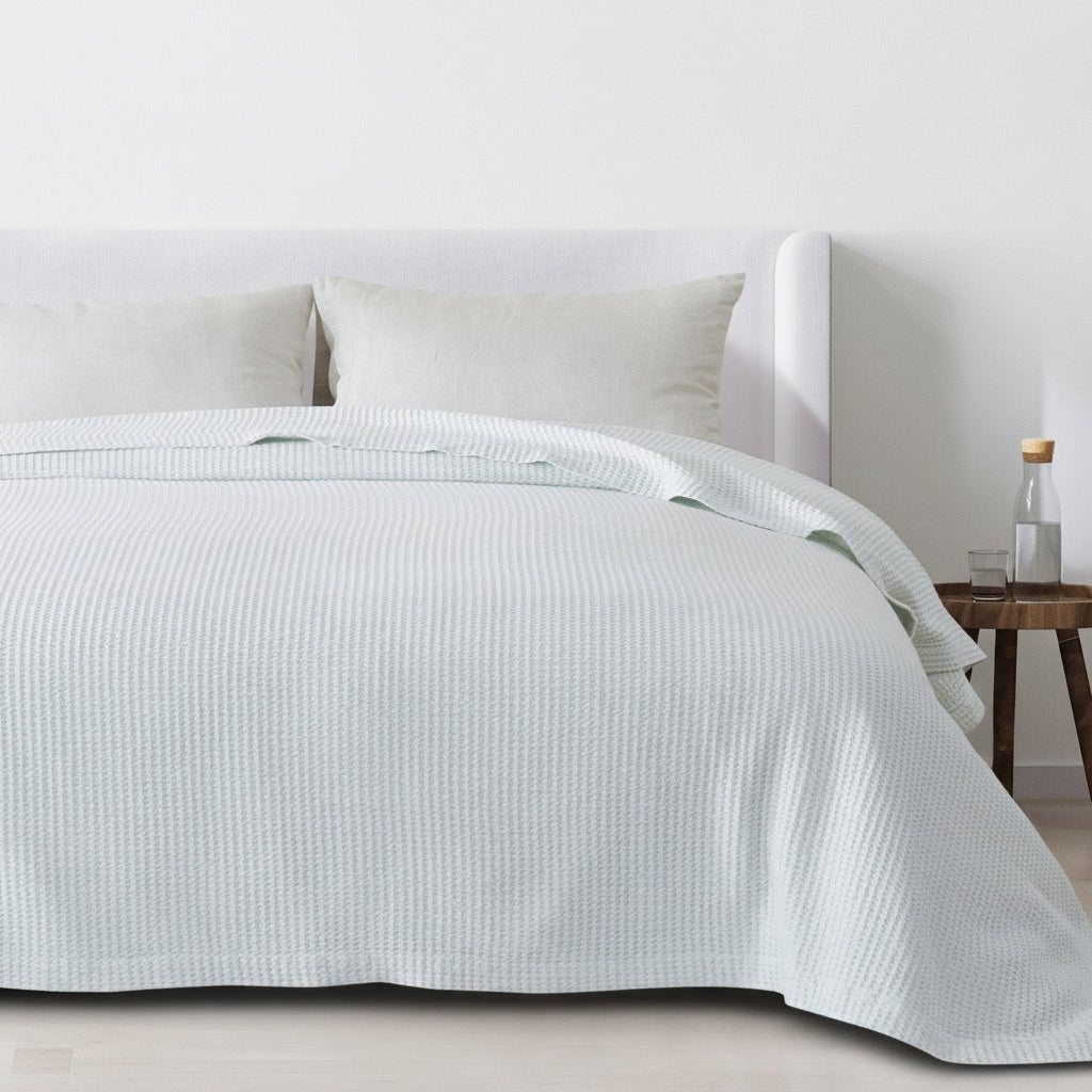 100% Cotton Waffle Weave Blanket - Mikala Collection