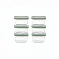 Container Culture 12-Piece Airtight Glass Food Storage Containers with Lids, 6 x 10.5oz - Soft Sage