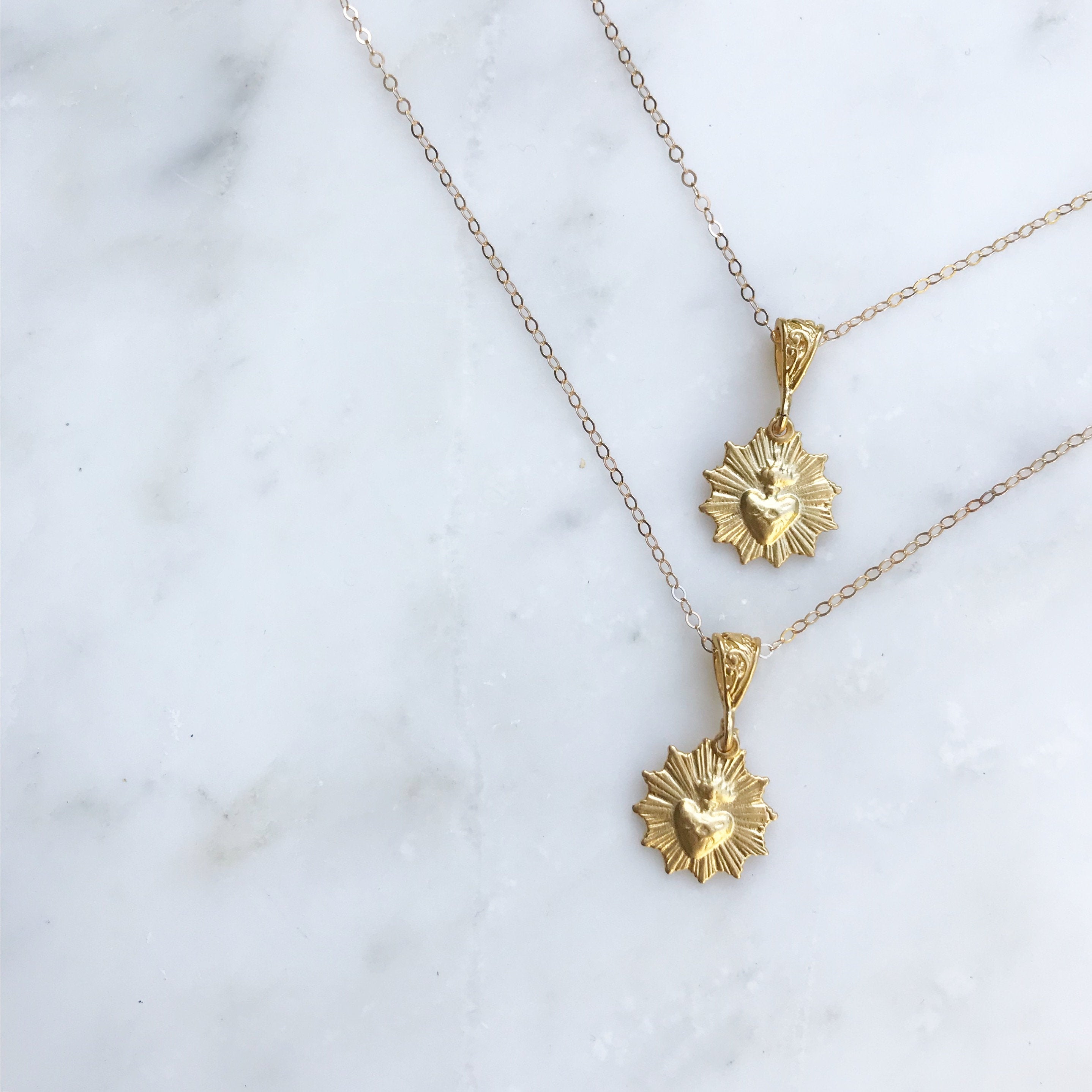 Most Sacred Heart Scalloped Necklace