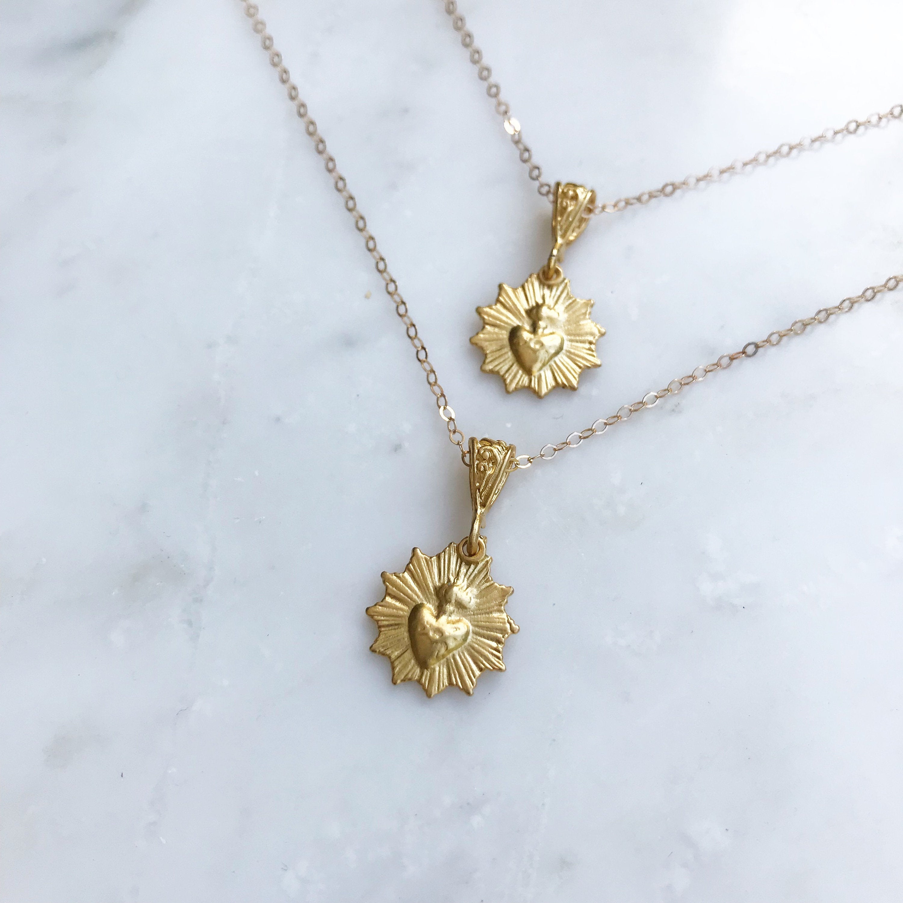 Most Sacred Heart Scalloped Necklace