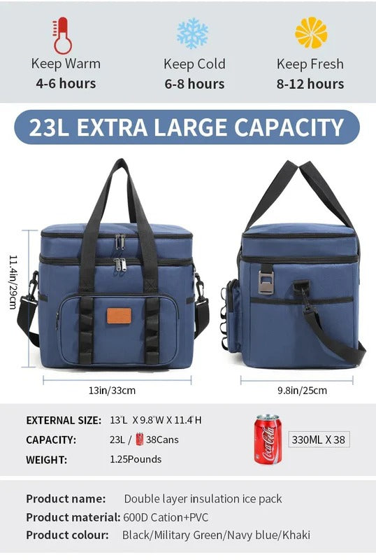 Cooler Lunch Bag Waterproof Thermal Insulated