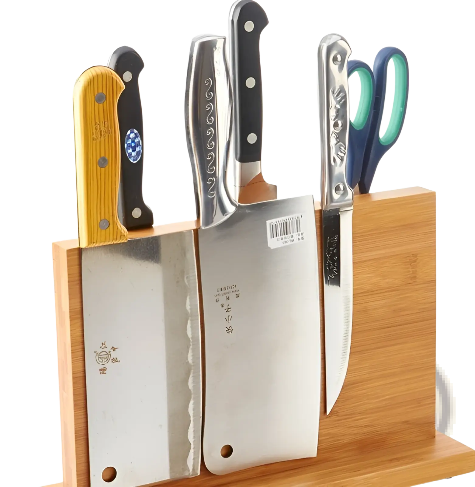 Magnetic Knife Holder Bamboo Universal Block 4 Sizes