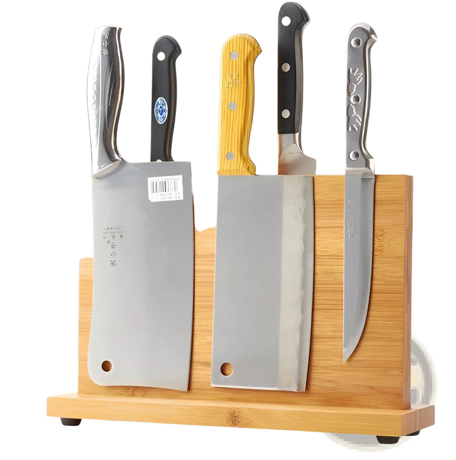Magnetic Knife Holder Bamboo Universal Block 4 Sizes