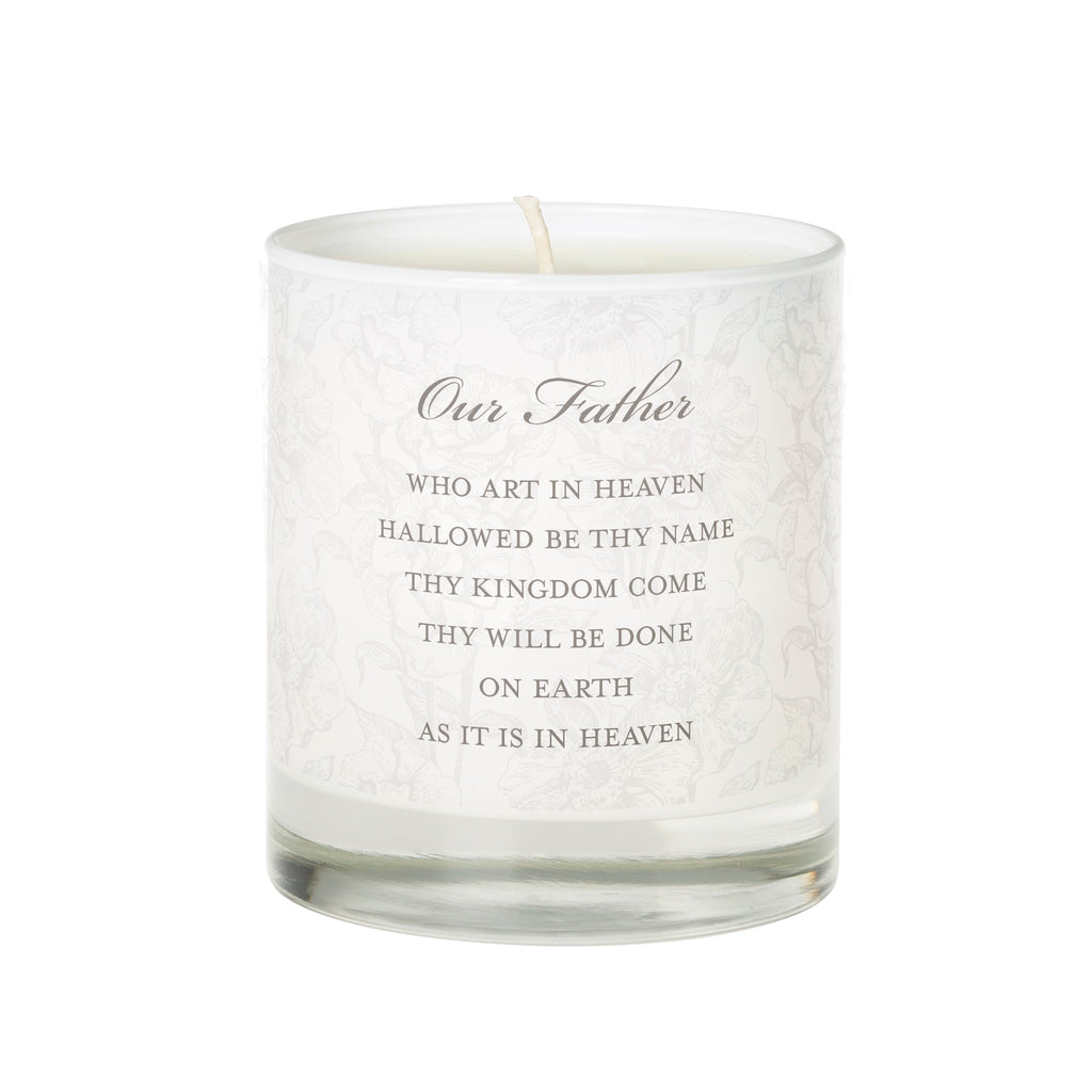Our Father Toile Prayer Candle
