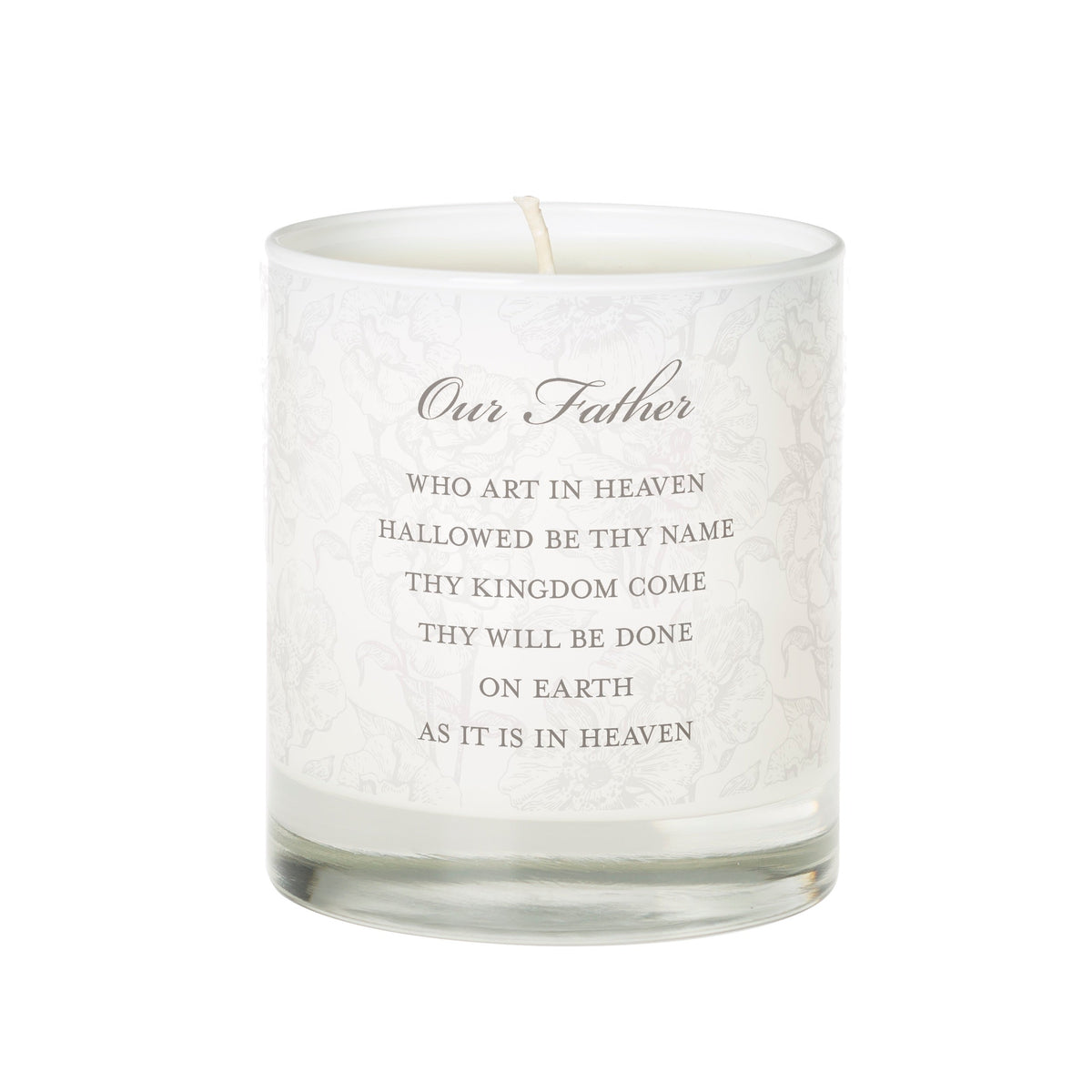 Our Father Toile Prayer Candle