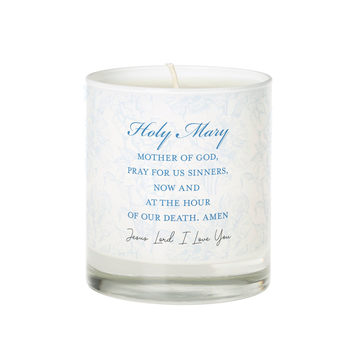 Hail Mary Toile Prayer Candle