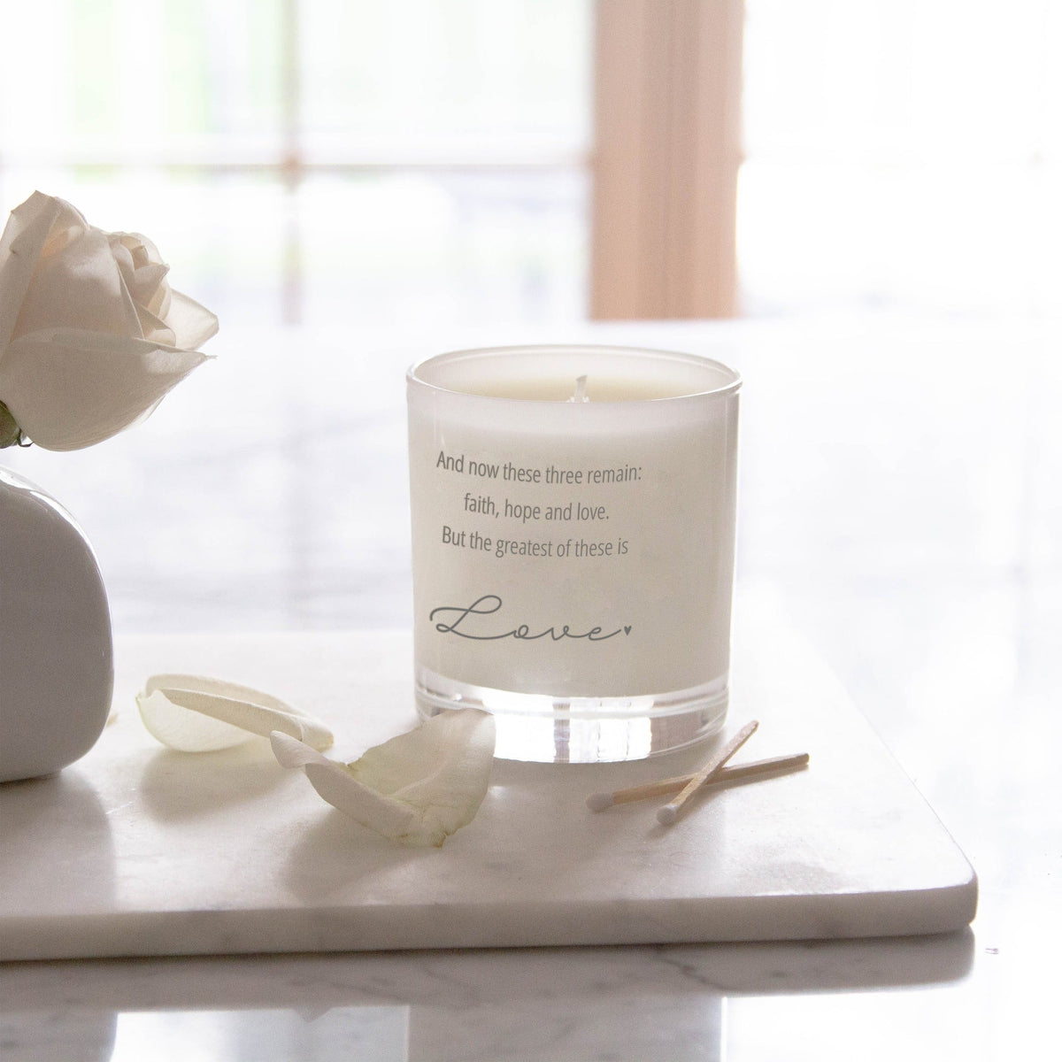 The Greatest Of These Is Love Candle