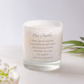 Our Father Toile Prayer Candle