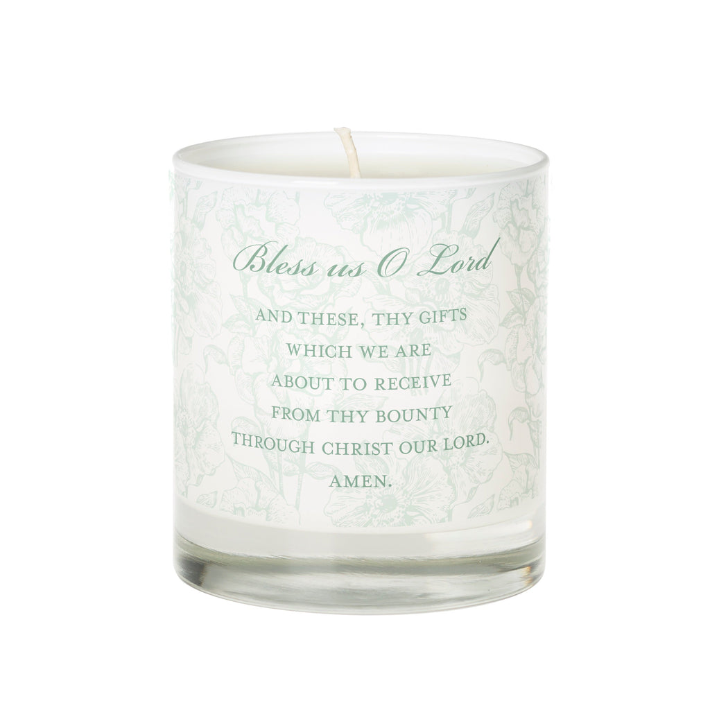 Bless Us O Lord Toile Prayer Candle