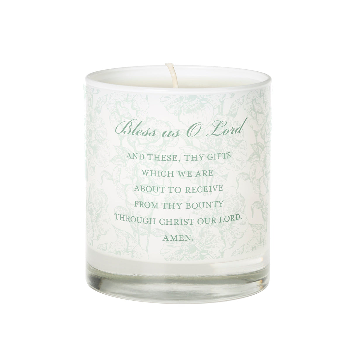 Bless Us O Lord Toile Prayer Candle