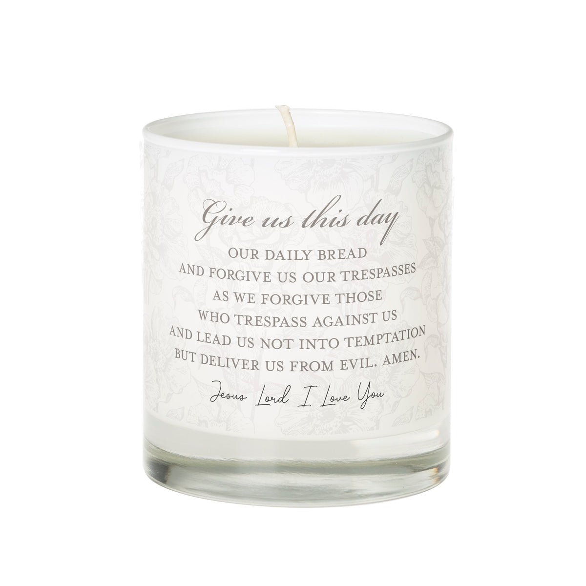 Our Father Toile Prayer Candle