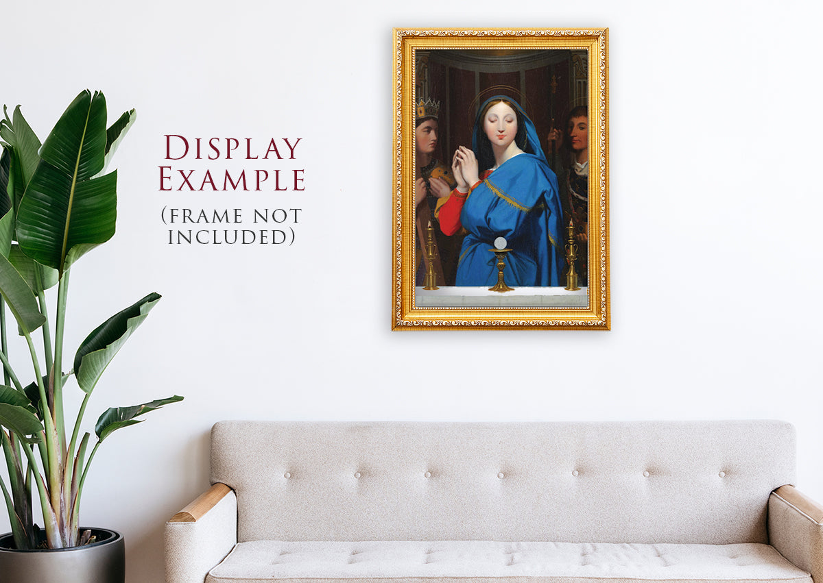 Adoring Virgin Mary Painting on Stretched Canvas - Large