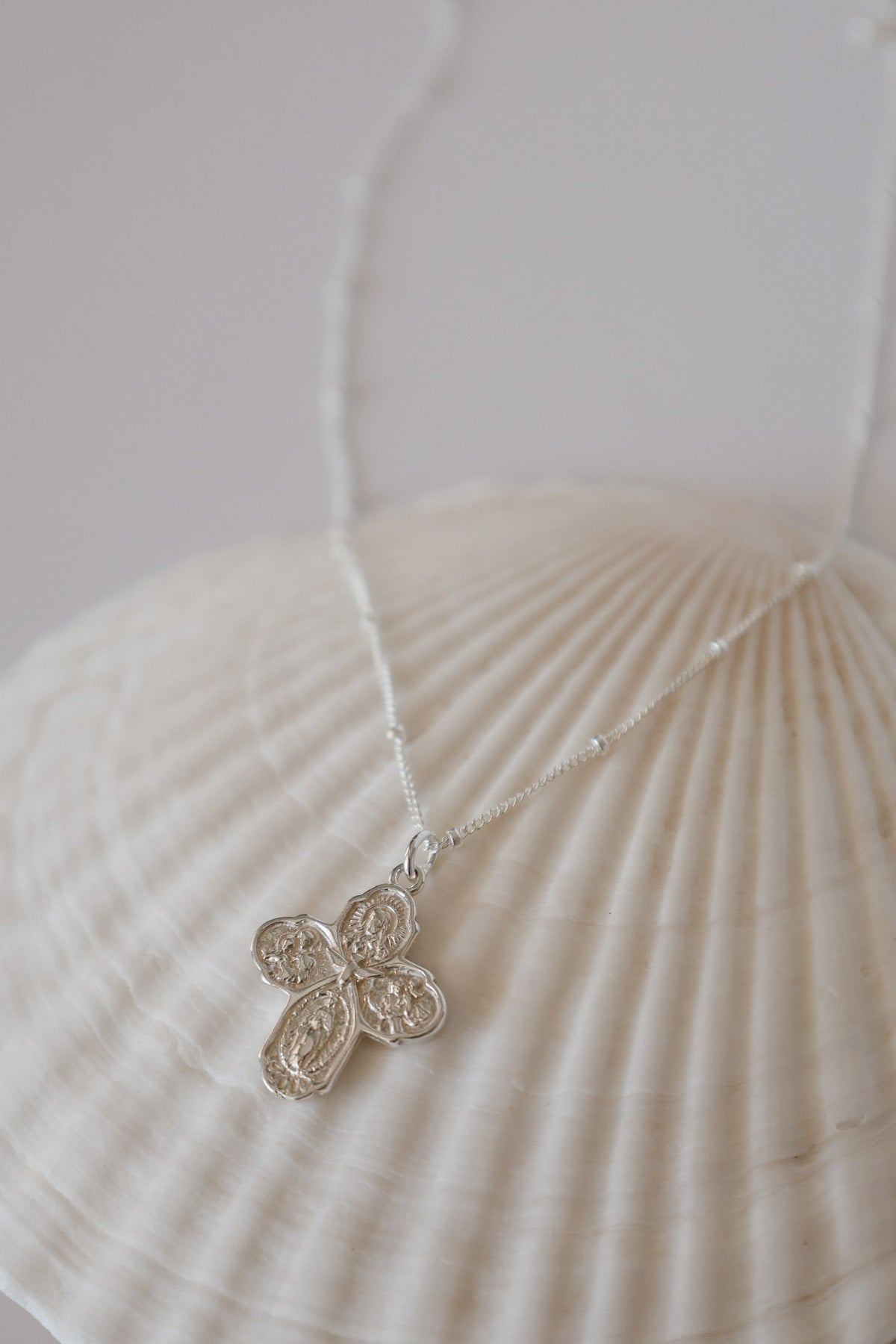 Four Way Cross Necklace in Silver
