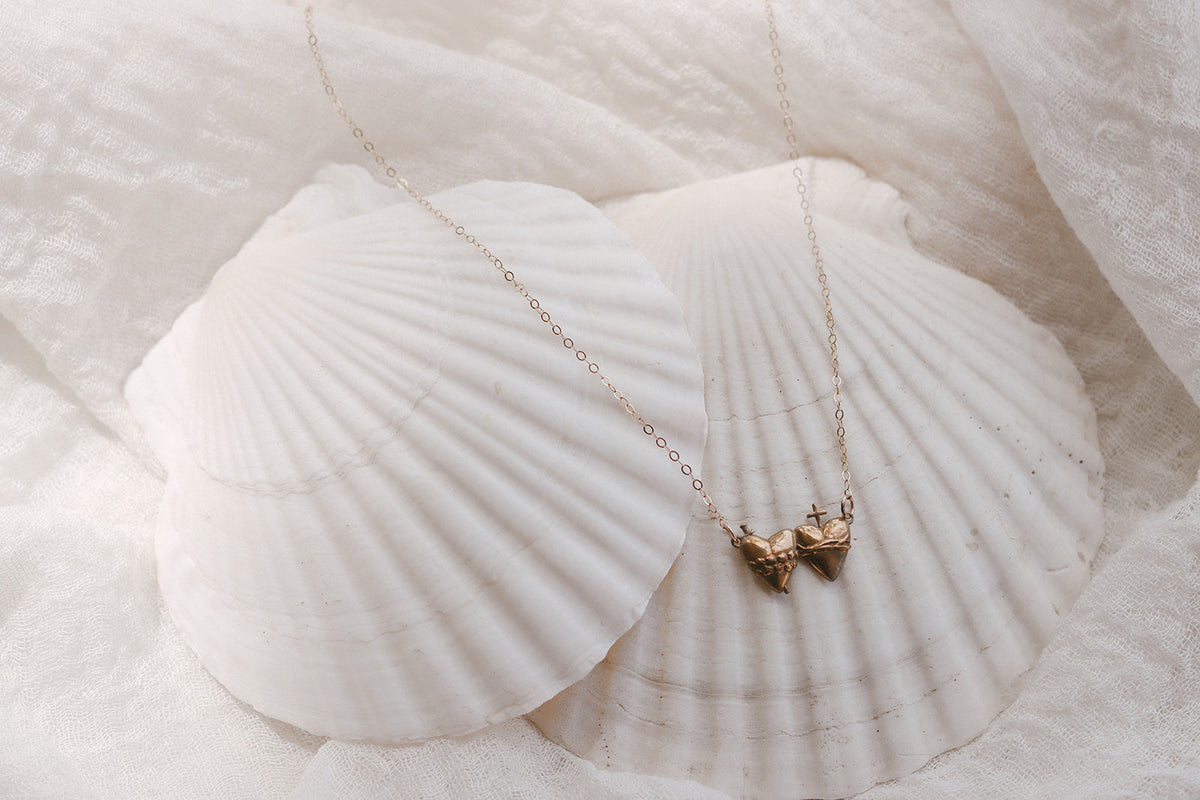 Sacred Heart and Immaculate Heart Necklace