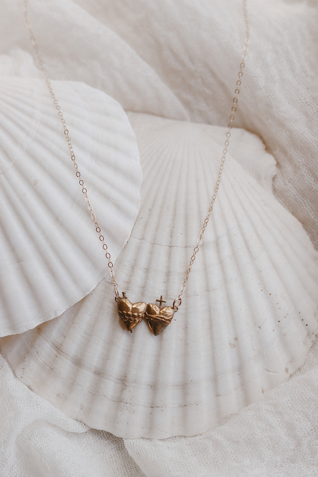Sacred Heart and Immaculate Heart Necklace