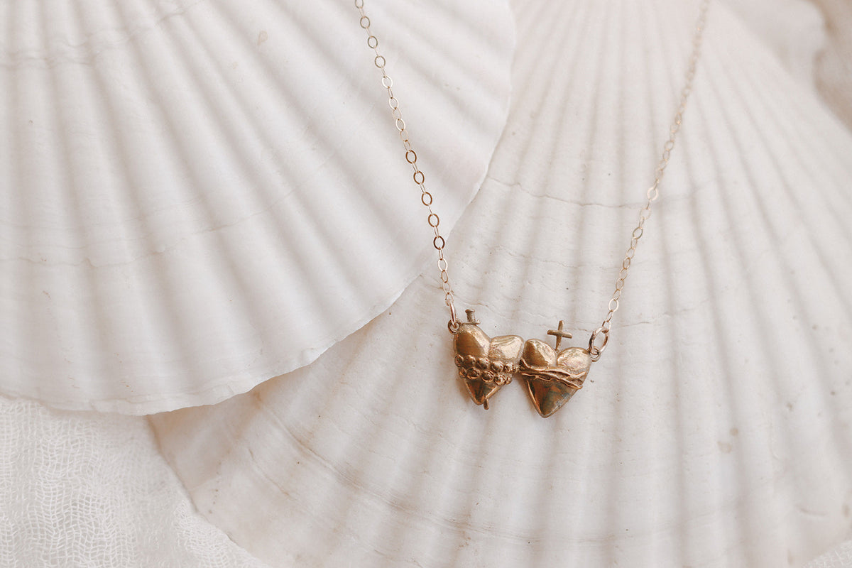 Sacred Heart and Immaculate Heart Necklace