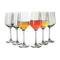 Colored Wine Glass Set, 12oz Glasses Set of 6 (Smoke Grey)