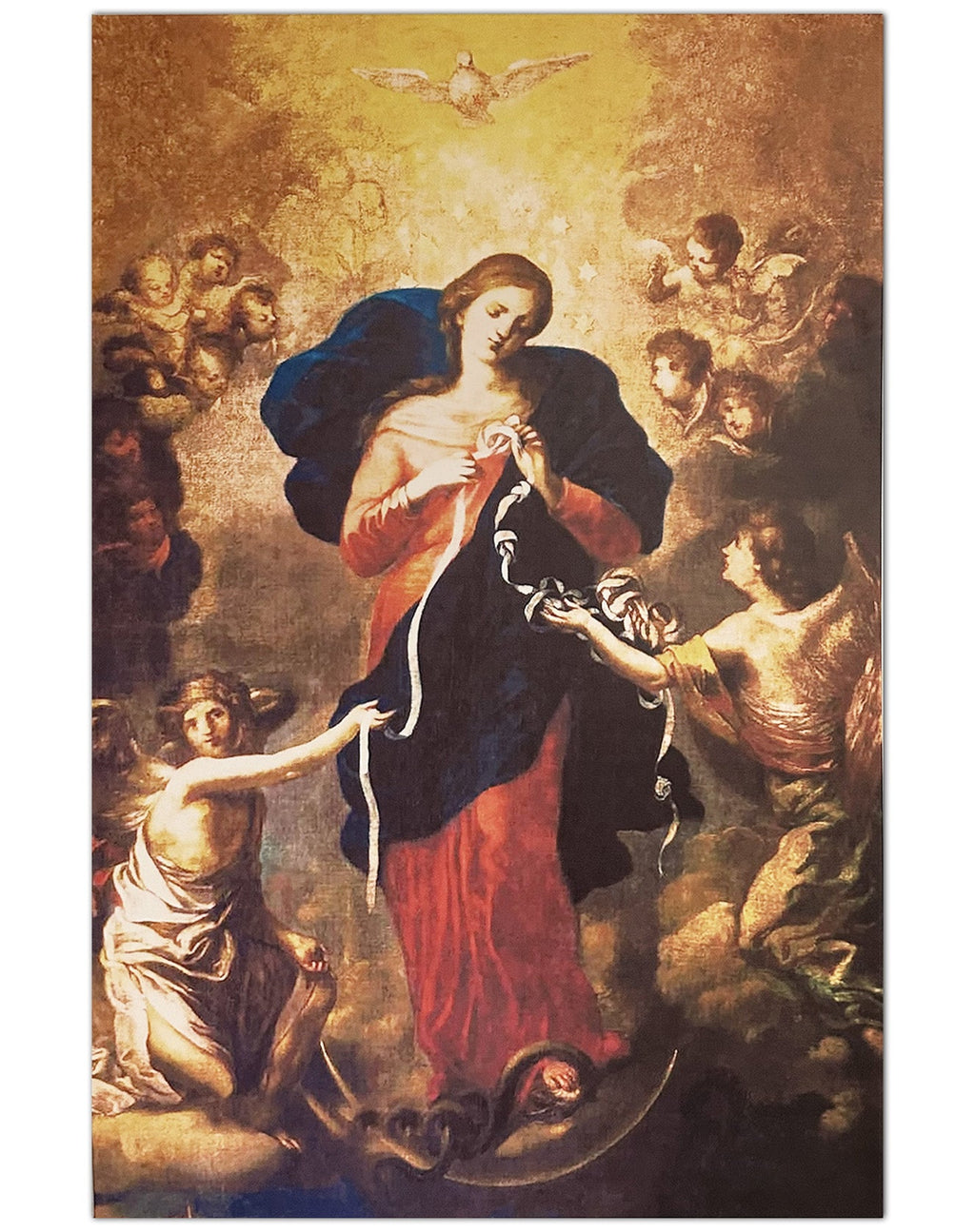 Our Lady Undoer of Knots Painting on Stretched Canvas - Small