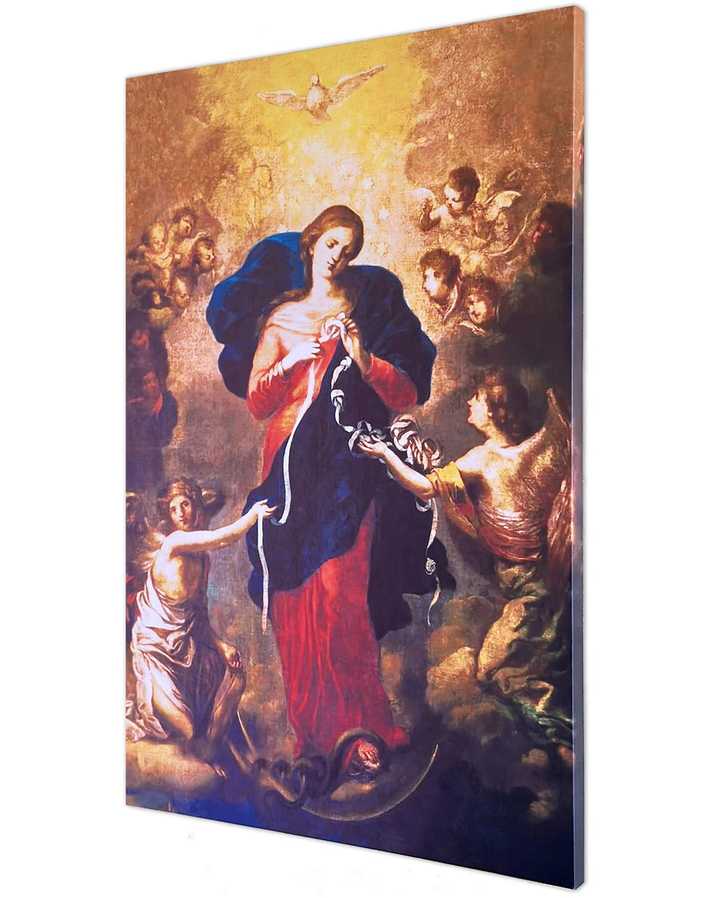 Our Lady Undoer of Knots Painting on Stretched Canvas - Small